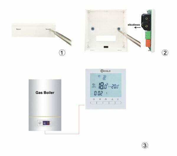 Termostat gazowy Schild TOB-313W regulator temperatury pokojowej