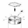 Okap kuchenny wyspowy Schild 359BX tuba kuchenny cylinder czarny