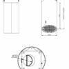 Okap kuchenny wyspowy Schild 359BX tuba kuchenny cylinder czarny