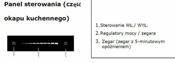 Płyta indukcyjna Schild C9SET z okapem, wyciągiem, łączone pola. Wbudowany okap. COMBO