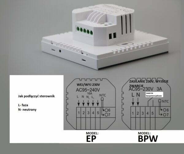 TUYA Gazowy Schild BPW-06W-WIFI regulator temperatury, czujnik, sterownik, termostat- do pieca gazowego, elektrycznego, na pelet, ekogroszek itd – zwarcie